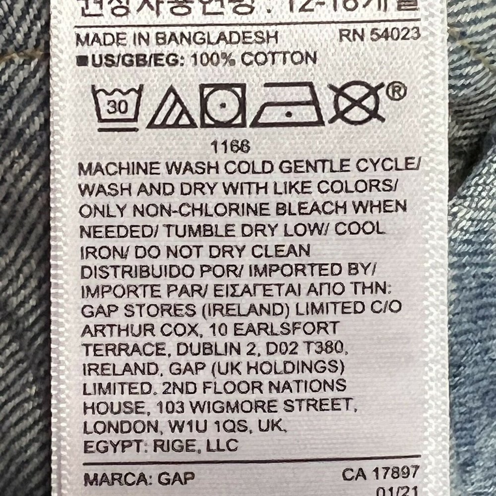 NWT GAP Baby Girls Denim Shorts Sz 12-18M  Medium Wash #574790 - Picture 4 of 4